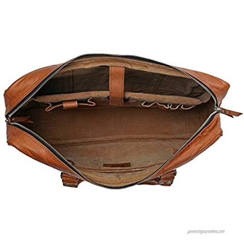 MaheTri Executive Leather Briefcase Laptop Messenger Bag Satchel Office Computer Bag for Men Women(16 Inch)