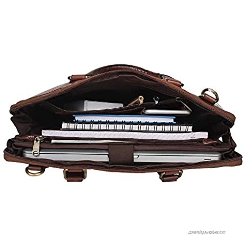 Pitaara Genuine Leather Women's Laptop Bag For Laptops Size 14