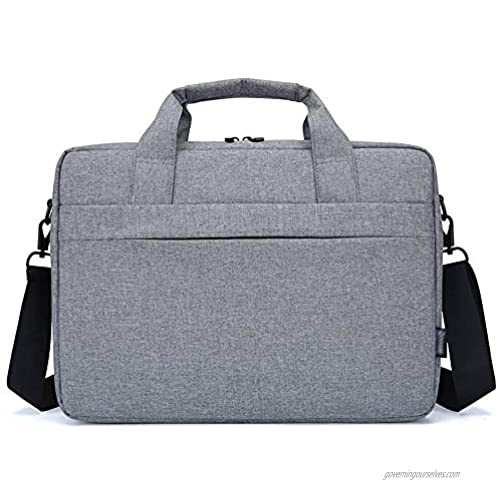 Tinaforld Laptop Bag 14-15.6 Inch Briefcase Shoulder Messenger Bag Water Repellent Laptop Bag Satchel Tablet Bussiness Carrying Handbag Laptop Sleeve for Women and Men (15.6Inch Grey)