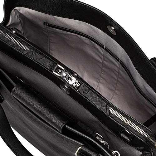 TUMI - Varek Pearl Leather Laptop Tote - 12 Inch Computer Bag for Men and Women - Black