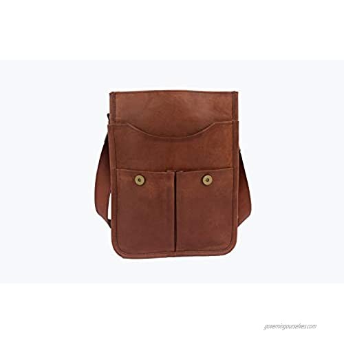 Vintage Leather Messenger Bag 13 MacBook/Laptop Satchel Crossbody Shoulder College School Bag