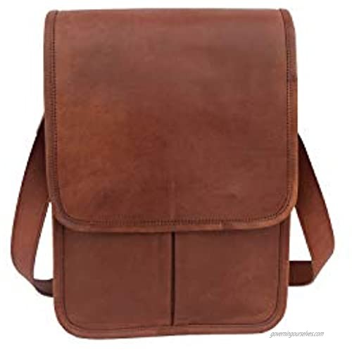 Vintage Leather Messenger Bag 13" MacBook/Laptop Satchel Crossbody Shoulder College School Bag