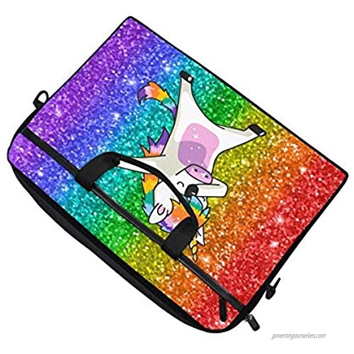WXLIFE Colorful Rainbow Cute Unicorn 13 13.3 14 Inch Laptop Shoulder Messenger Bag Case Sleeve Briefcase with Handle Strap for Men Women Boys Girls